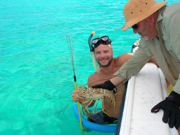 Lee Lobstering in the Bahamas