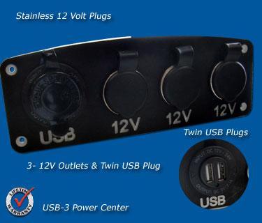 USB & 12 Volt Power 