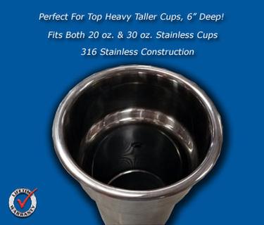 Stainless Flush Mount Cup Holder